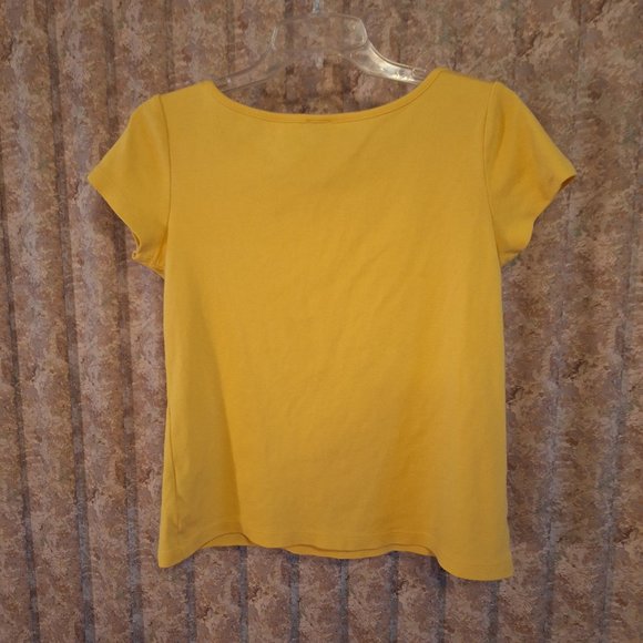 Rafaella yellow cotton s/s round neck tee size Medium - Picture 4 of 6